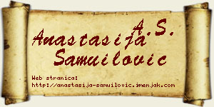 Anastasija Samuilović vizit kartica